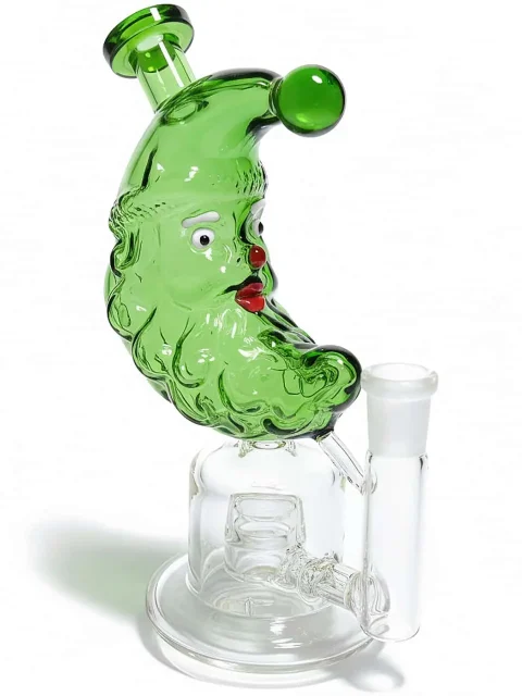 Whimsical Moon Character Glass Bong Whimsical Moon Character Glass Bong