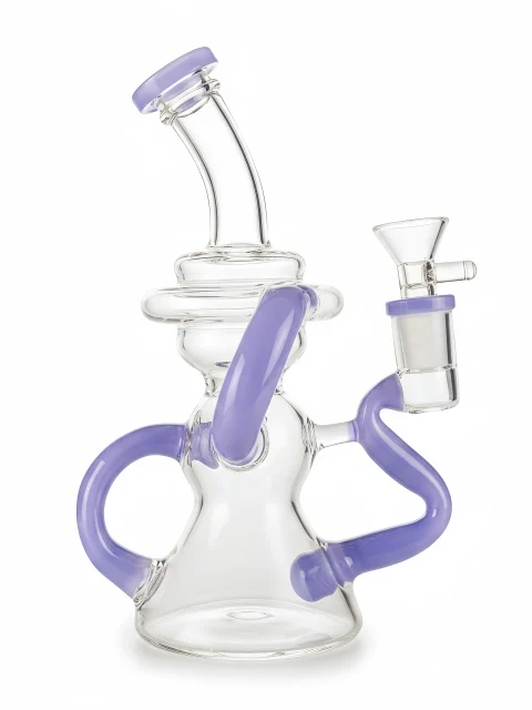 Lavender Dream External Recycler Glass Bong