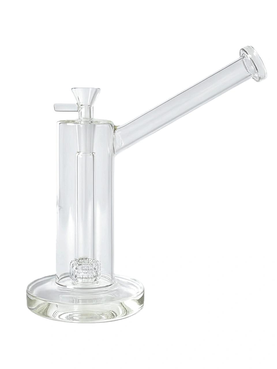 8.5-Inch Matrix Perc Clear Straight Tube Bong