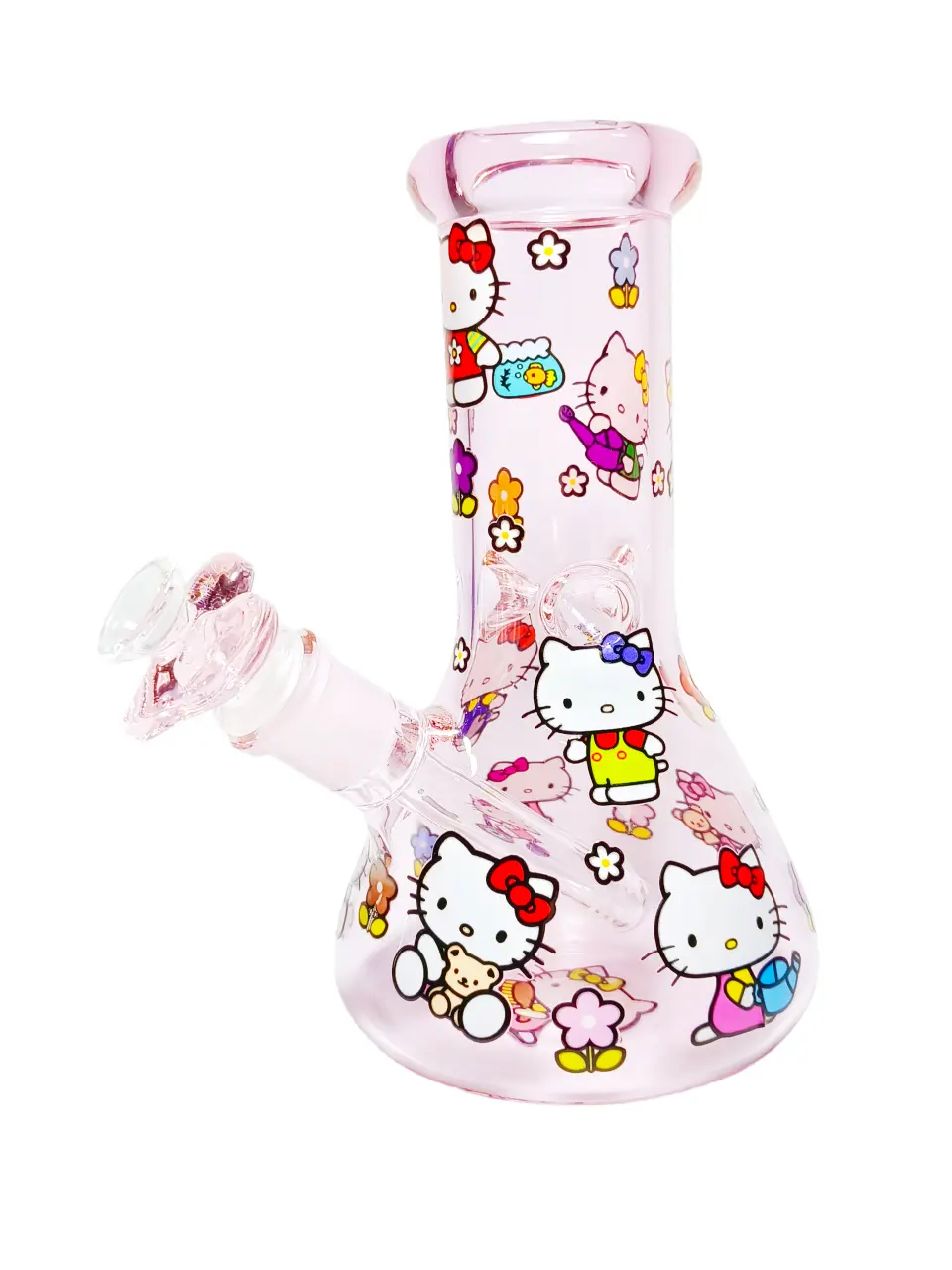Hello Kitty Multi-Scene Pink Glass Bong