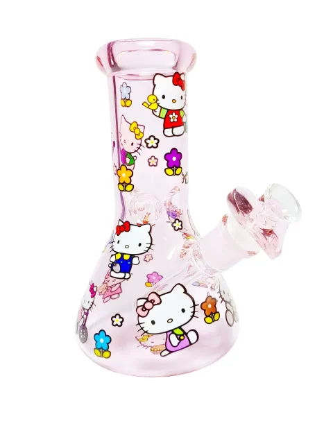 Hello Kitty Multi-Scene Pink Glass Bong