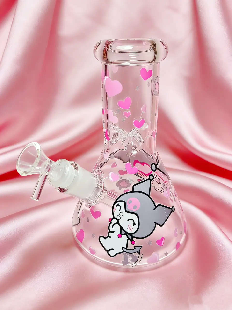 Kuromi Shy Heart Beaker Glass Bong