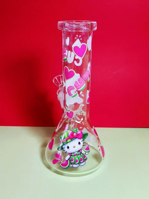 Cute Hello Kitty Watermelon Beaker GlassBong