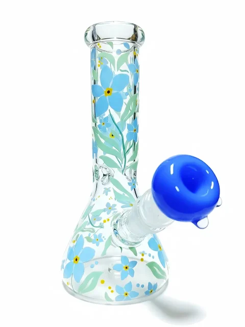 Forget-Me-Not Blue Beaker Glass Bong