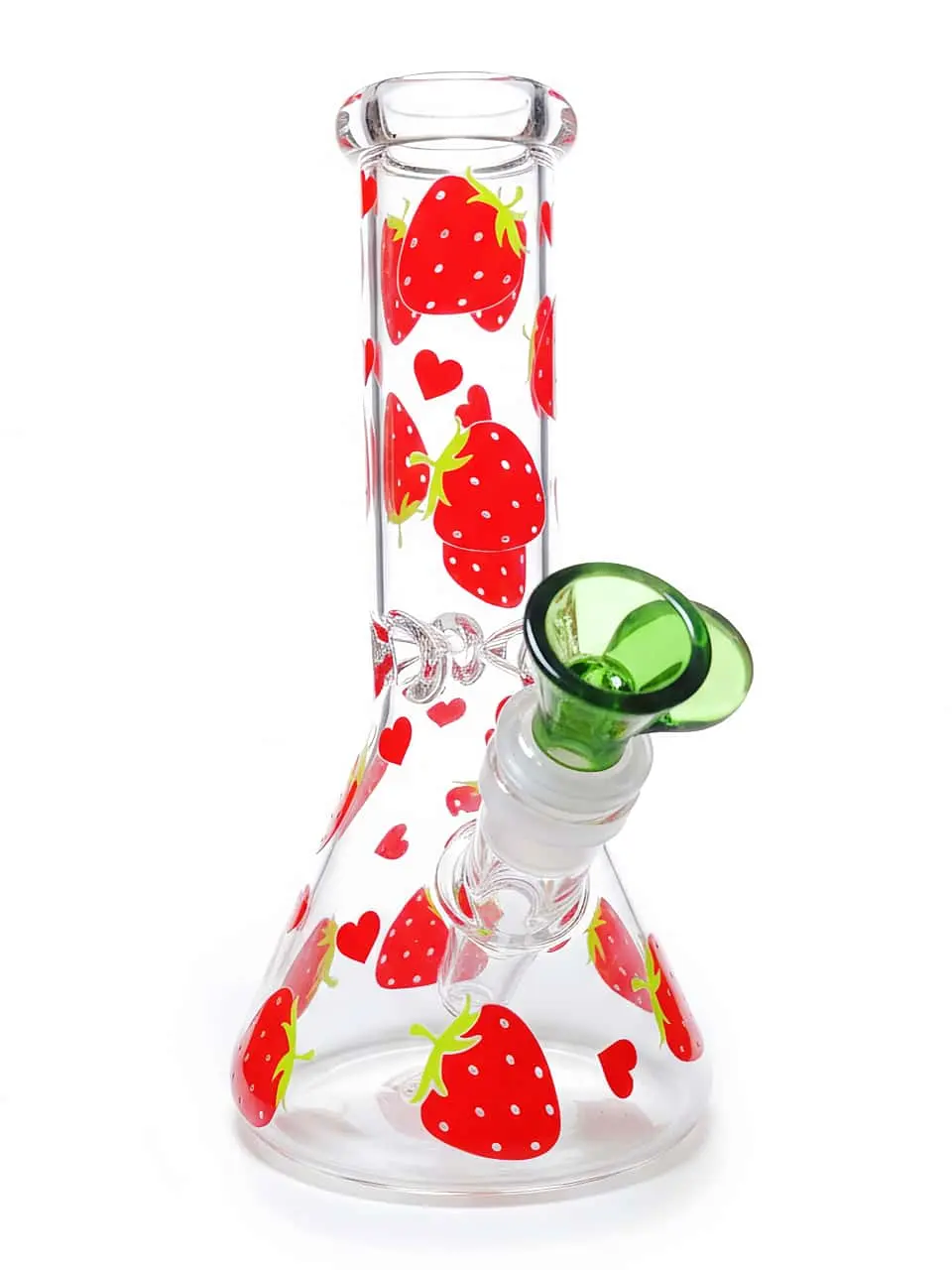 Strawberry Happiness Beaker Glass Bong