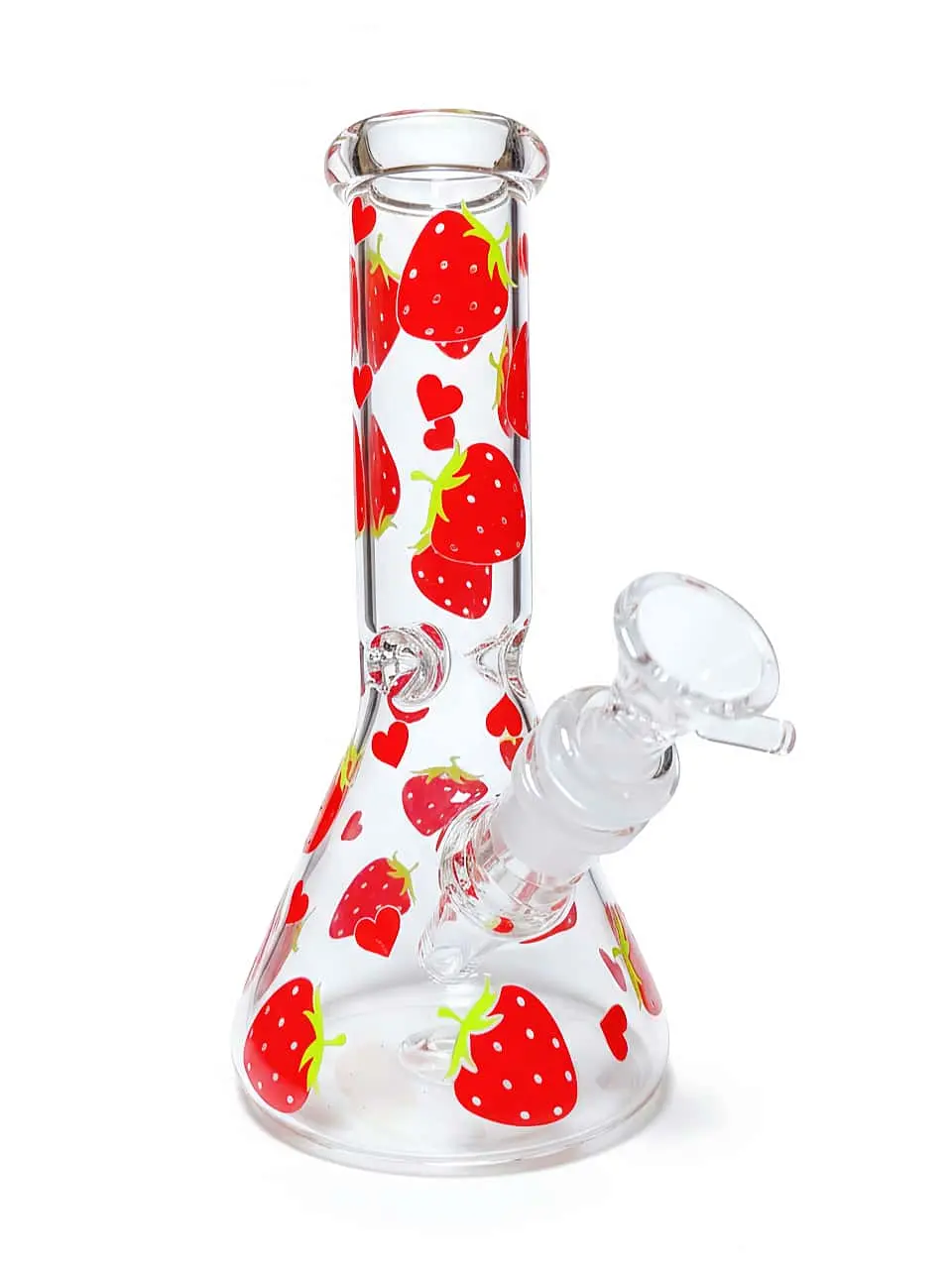 Strawberry Happiness Beaker Glass Bong