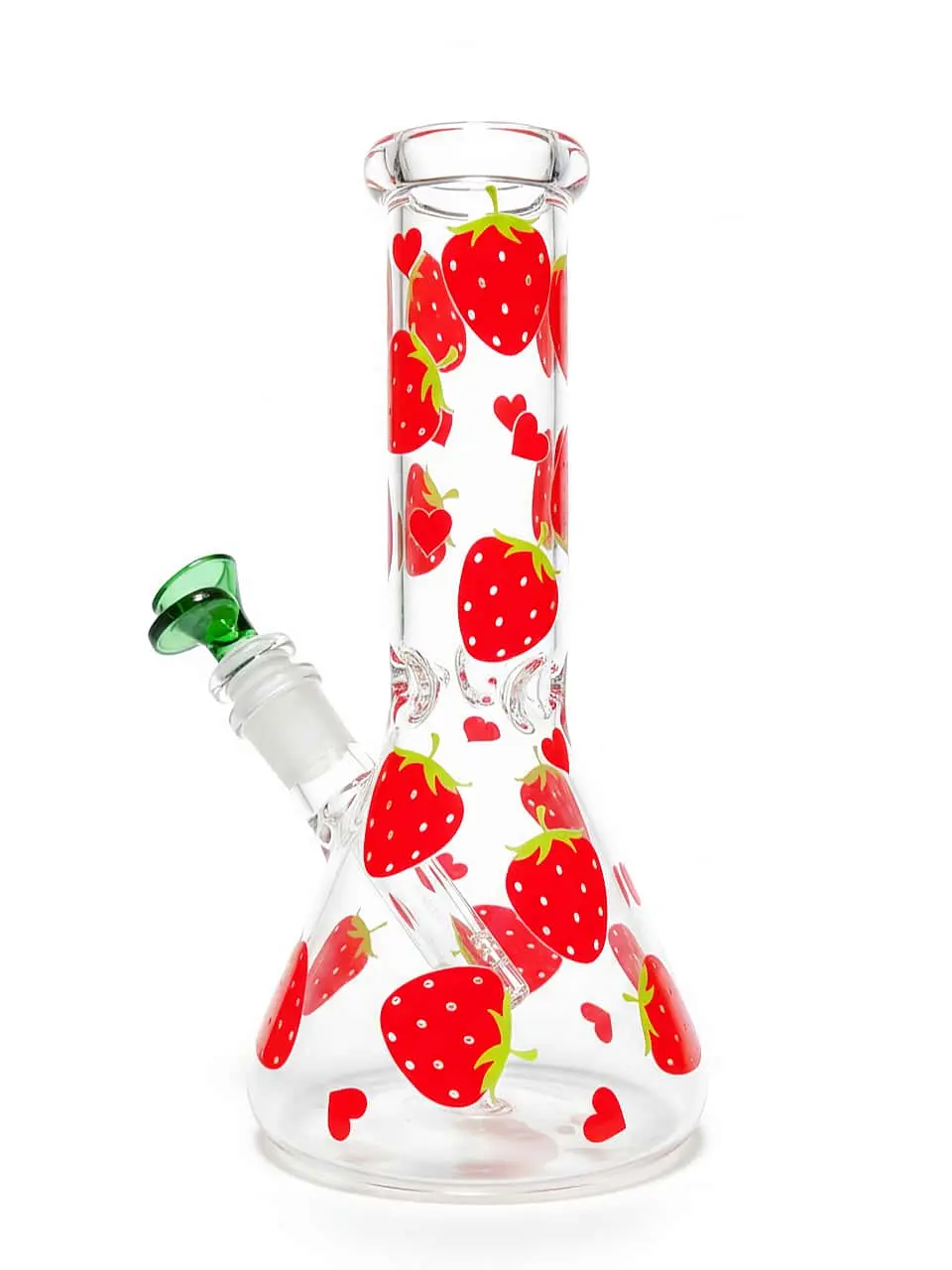 Strawberry Happiness Beaker Glass Bong