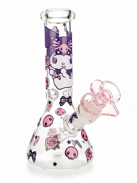 Cute Gothic Kuromi Rose Beaker Bong