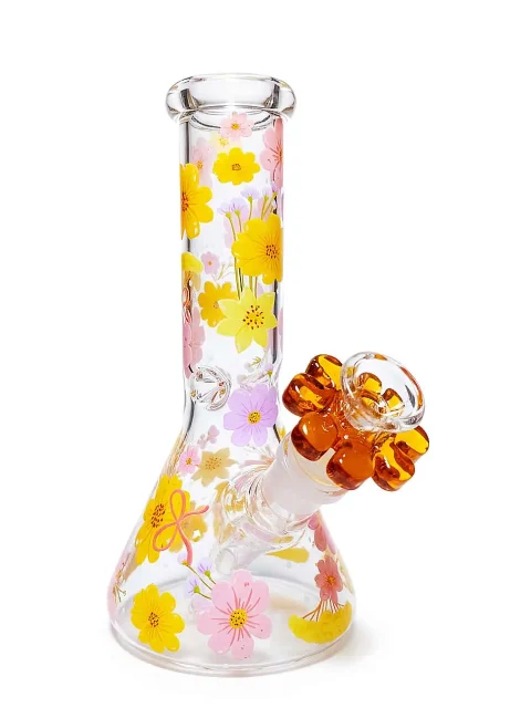 Secret Garden Mini Beaker Glass Bong