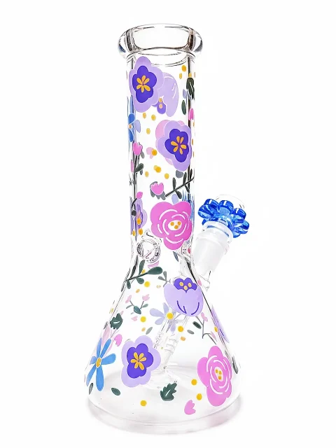 Blooming Spring Mini Beaker Glass Bong Blooming Spring Mini Beaker Glass Bong