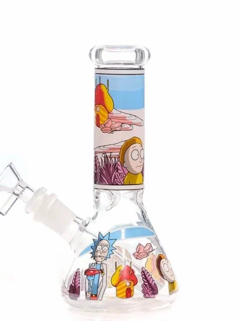 Interdimensional Glow Rick & Morty Beaker Glass Bong