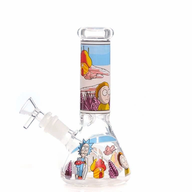 Interdimensional Glow Rick & Morty Beaker Glass Bong