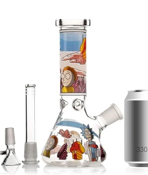 Interdimensional Glow Rick & Morty Beaker Glass Bong
