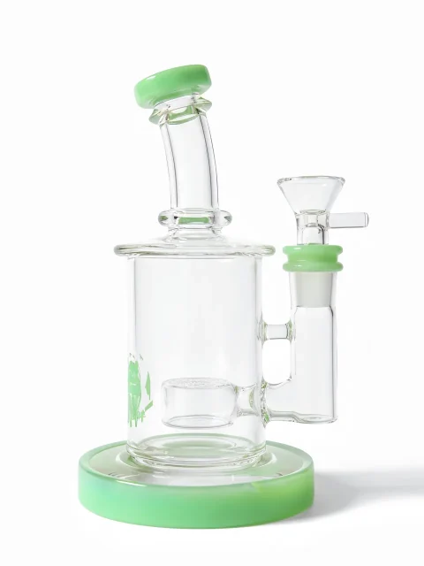 7-inch Global Green Showerhead Perc Bong