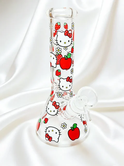Hello Kitty Apple & Strawberry Beaker Glass Bong