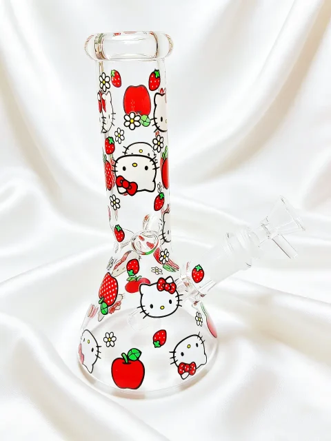 Hello Kitty Apple & Strawberry Beaker Glass Bong