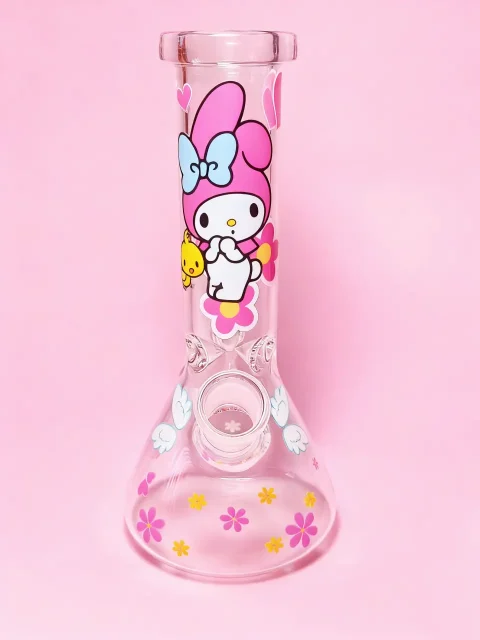 My Melody Sweet Kawaii Floral Beaker Glass Bong