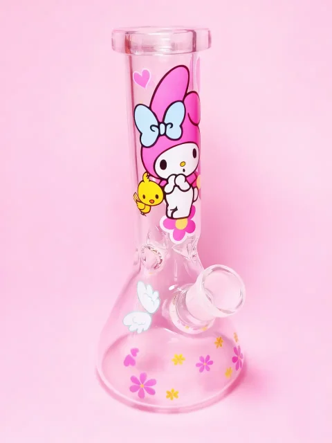 My Melody Sweet Kawaii Floral Beaker Glass Bong