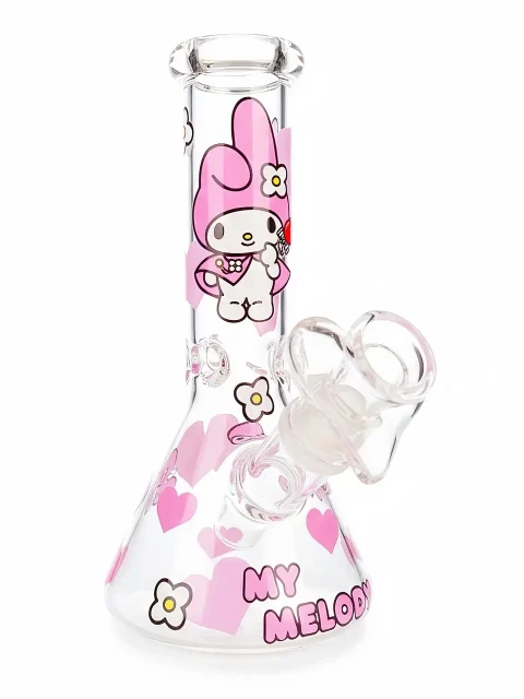 Pink Harmony My Melody Pastel Beaker Glass Bong