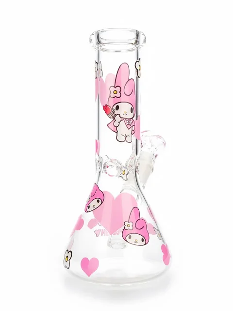 Pink Harmony My Melody Pastel Beaker Glass Bong
