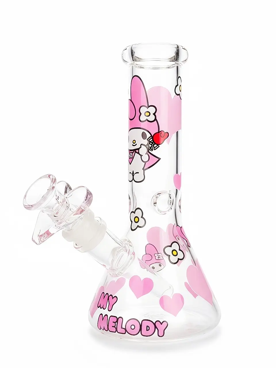 Pink Harmony My Melody Pastel Beaker Glass Bong