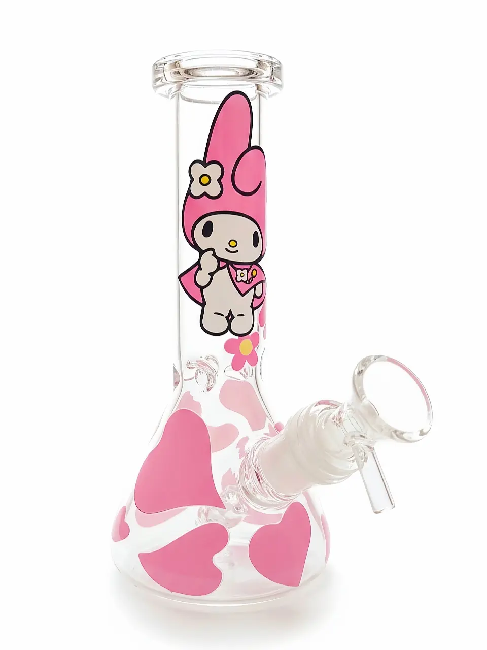 Cute My Melody Pink Heart Beaker Glass Bong