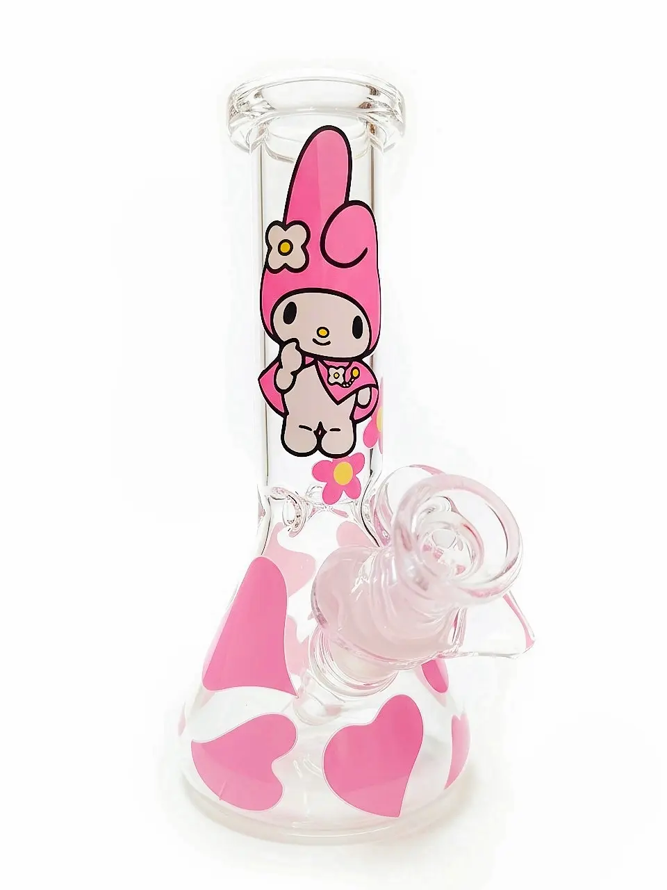 Cute My Melody Pink Heart Beaker Glass Bong