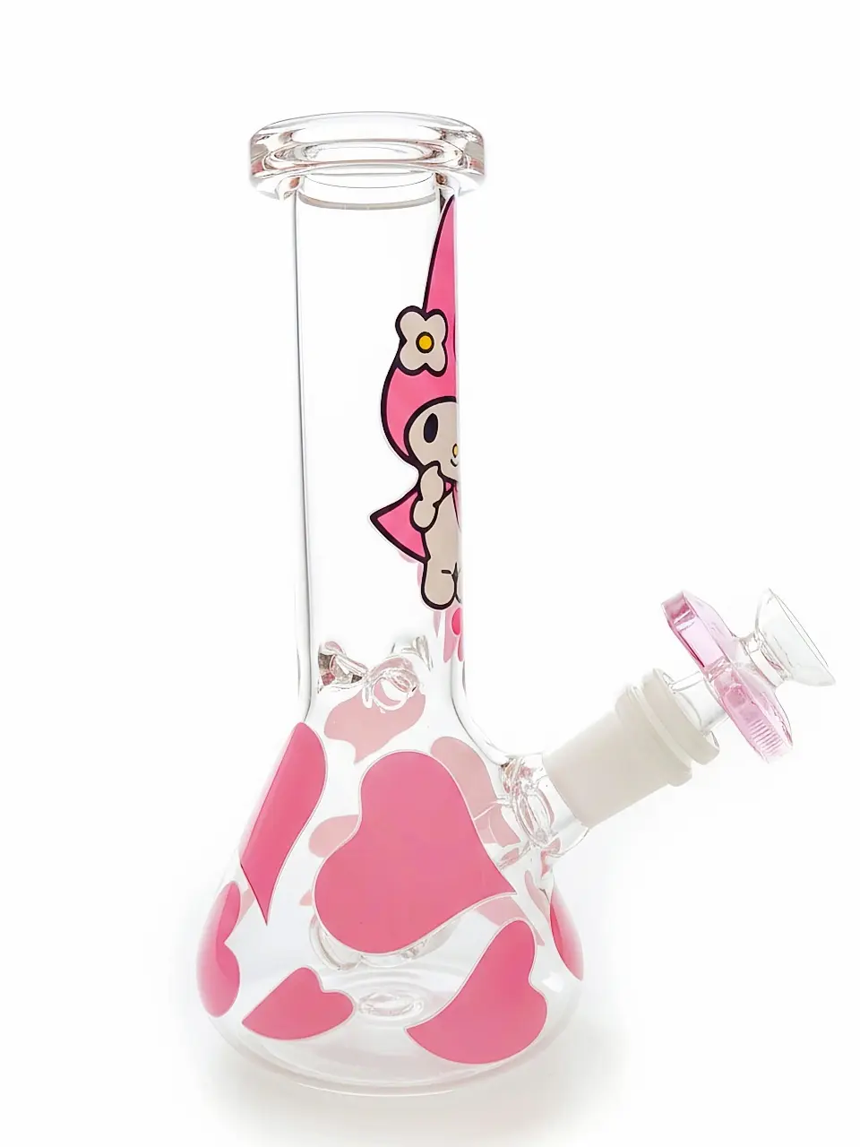 Cute My Melody Pink Heart Beaker Glass Bong