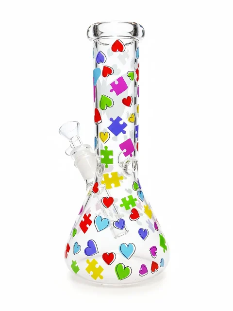 Unity Butterfly Rainbow Pride Beaker Glass Bong