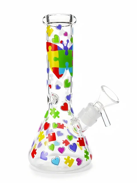Unity Butterfly Rainbow Pride Beaker Glass Bong