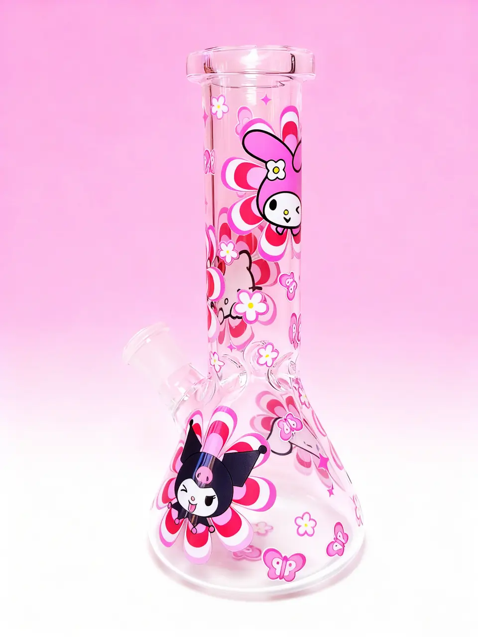 Sanrio Squad Kawaii Beaker Glass Bong – Hello Kitty, My Melody, Kuromi & Cinnamoroll Design