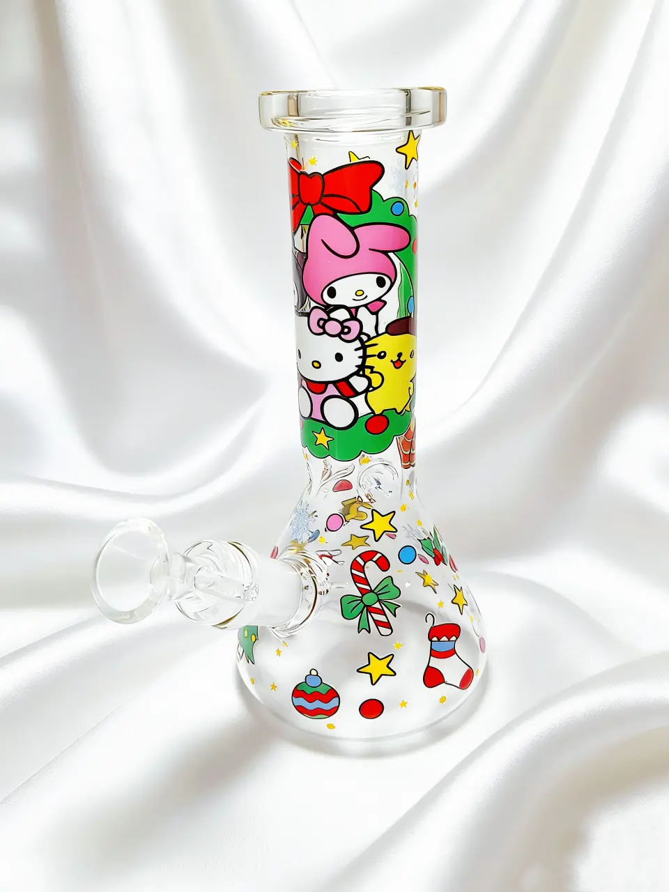 Sanrio Christmas Party Beaker Glass Bong – Hello Kitty & Friends Holiday Design