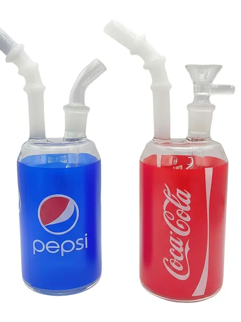 8-inch Coca-Cola & Pepsi Glass Bubbler Bong