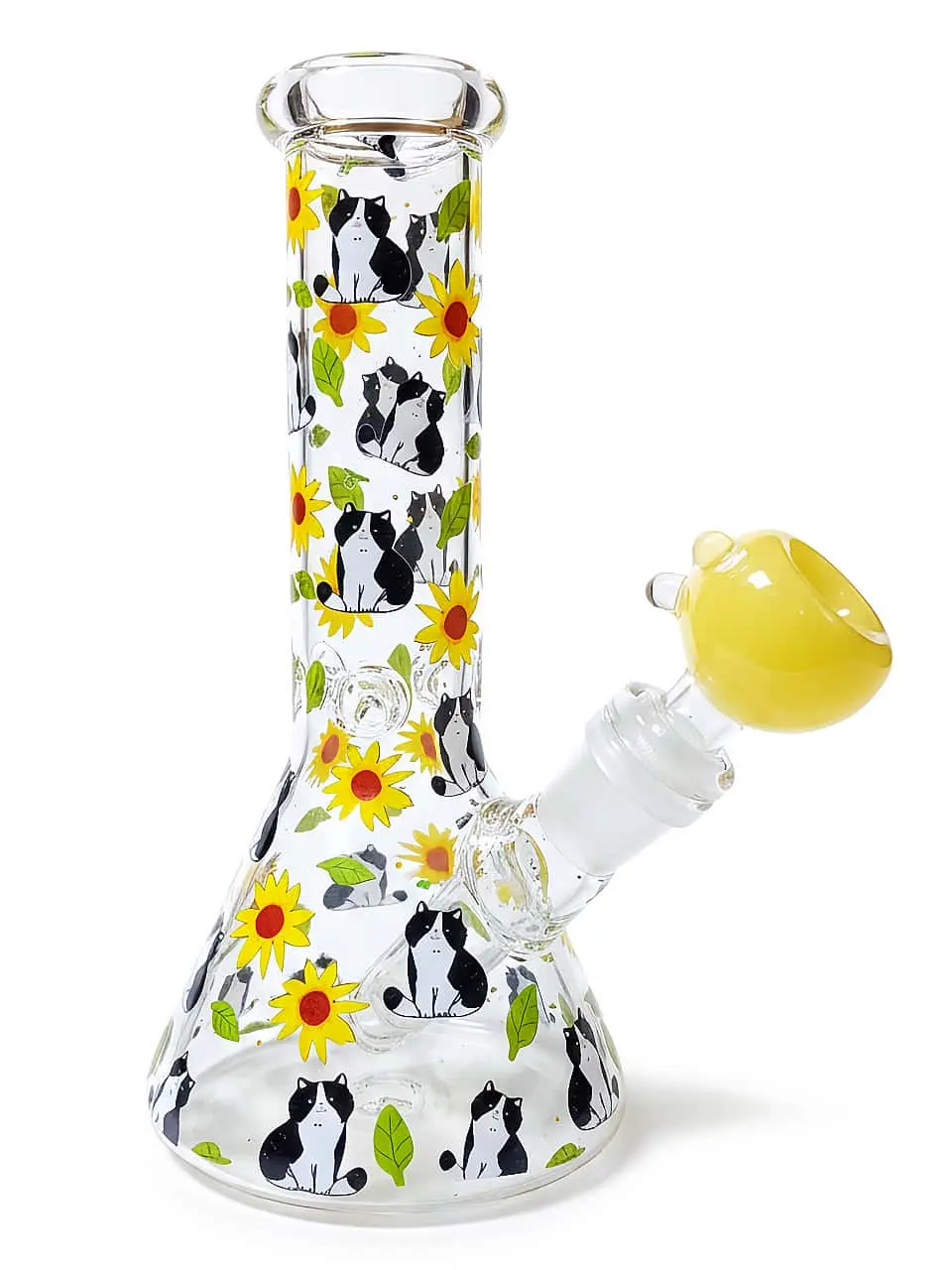 Countryside Cow Cat Beaker Glass Bong