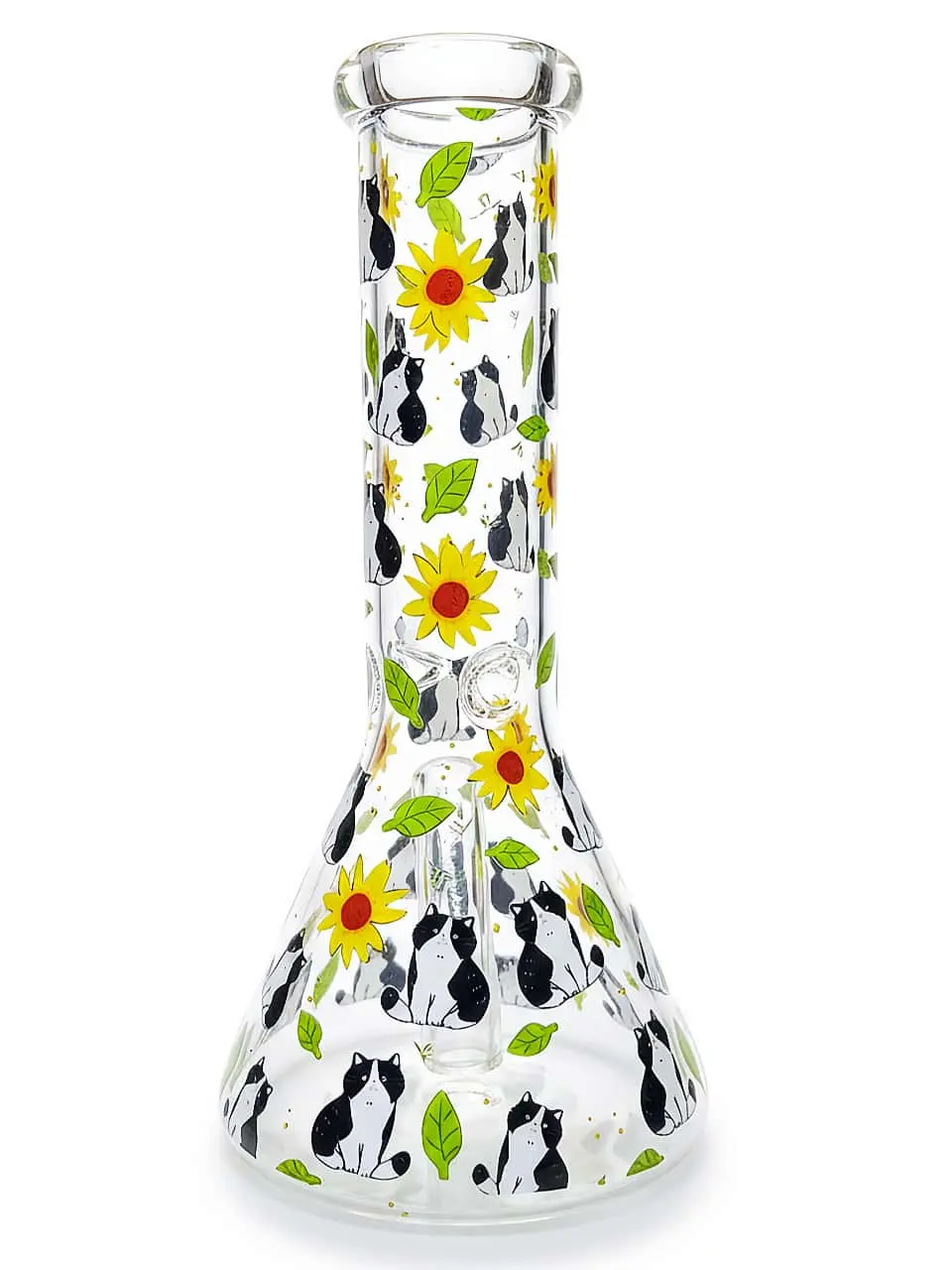 Countryside Cow Cat Beaker Glass Bong
