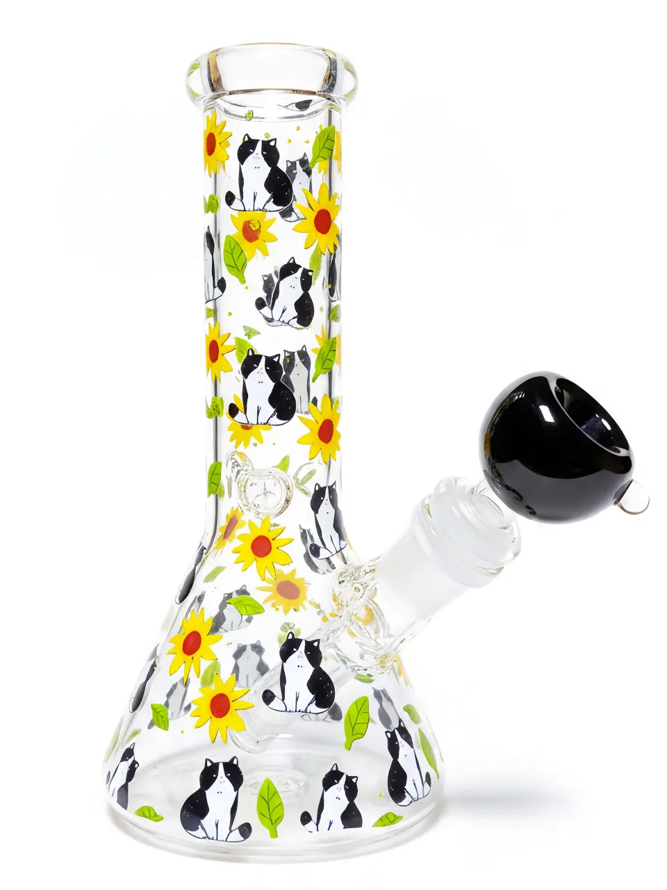Countryside Cow Cat Beaker Glass Bong