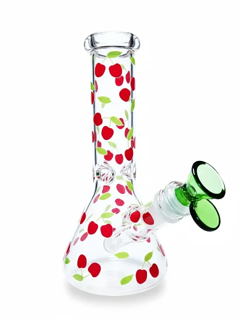 Twin Cherry Mini Beaker Glass Bong
