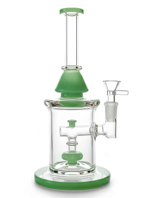 9-Inch Showerhead Disc Straight Tube Bong 9-Inch Showerhead Disc Straight Tube Bong