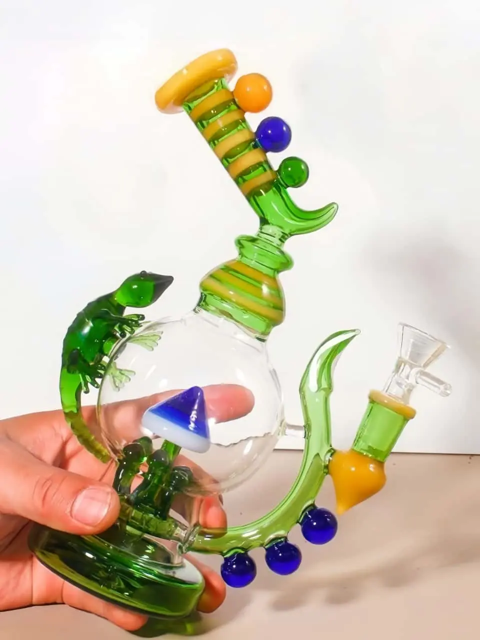 Lizard & Mushroom Cool 3D Glass Bong