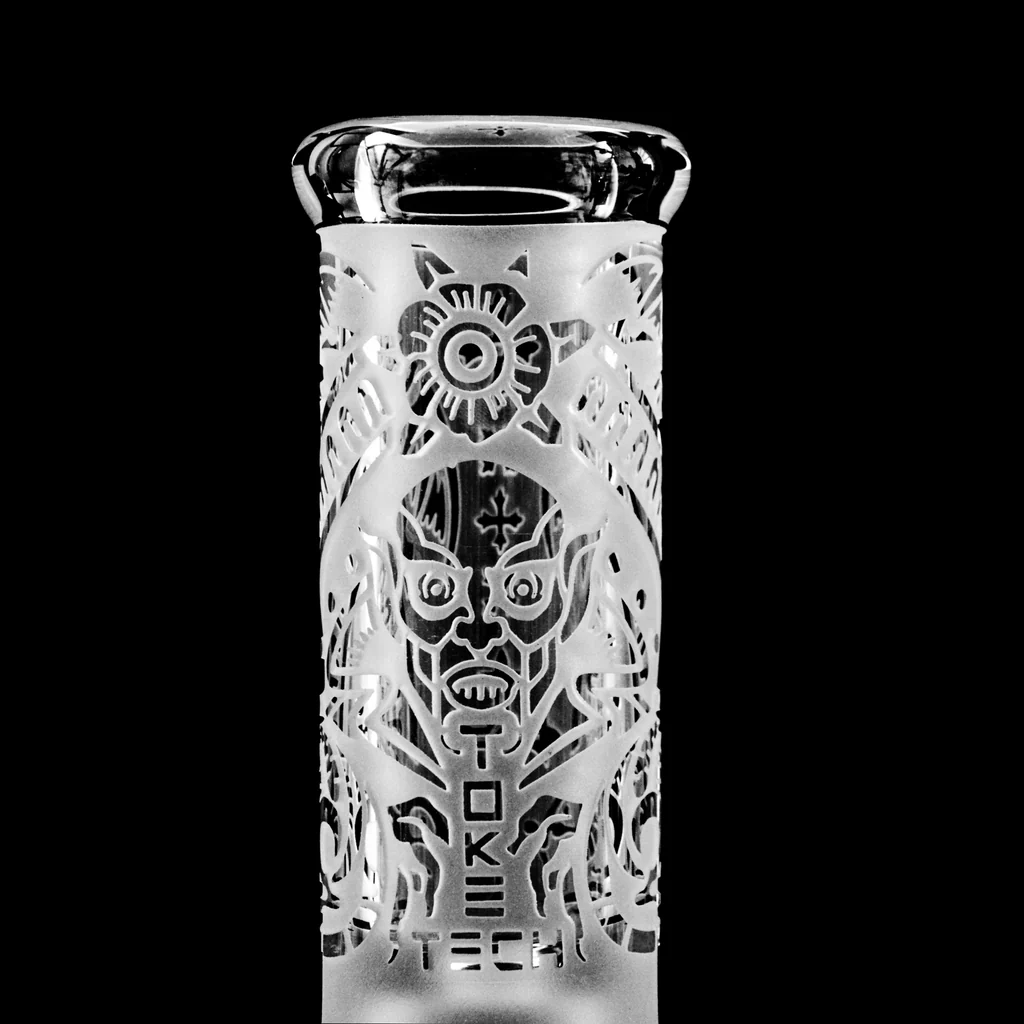 Gothic Frost Toke Tech 9mm Thick Glass Beaker Bong
