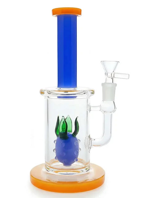 Blue Pineapple Perc Party Glass Bong