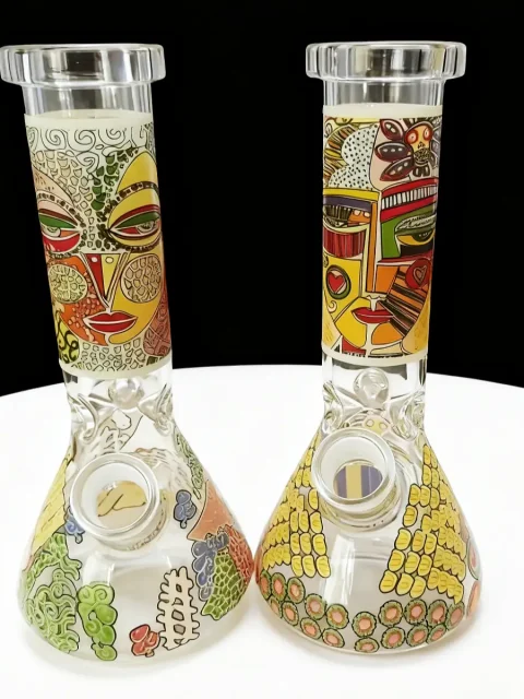 8-Inch Tribal Art Series Mini Beaker Bong