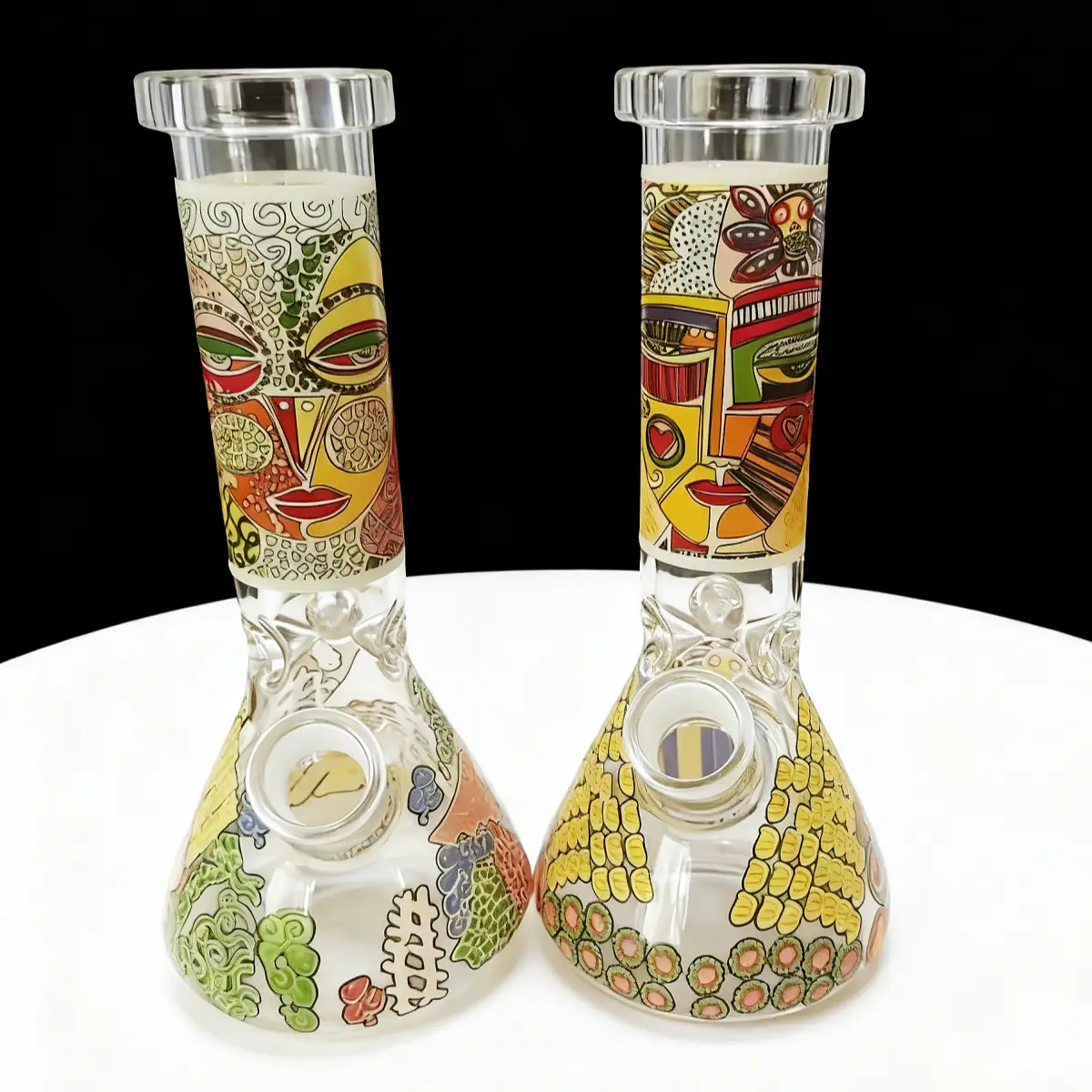 8-Inch Tribal Art Series Mini Beaker Bong
