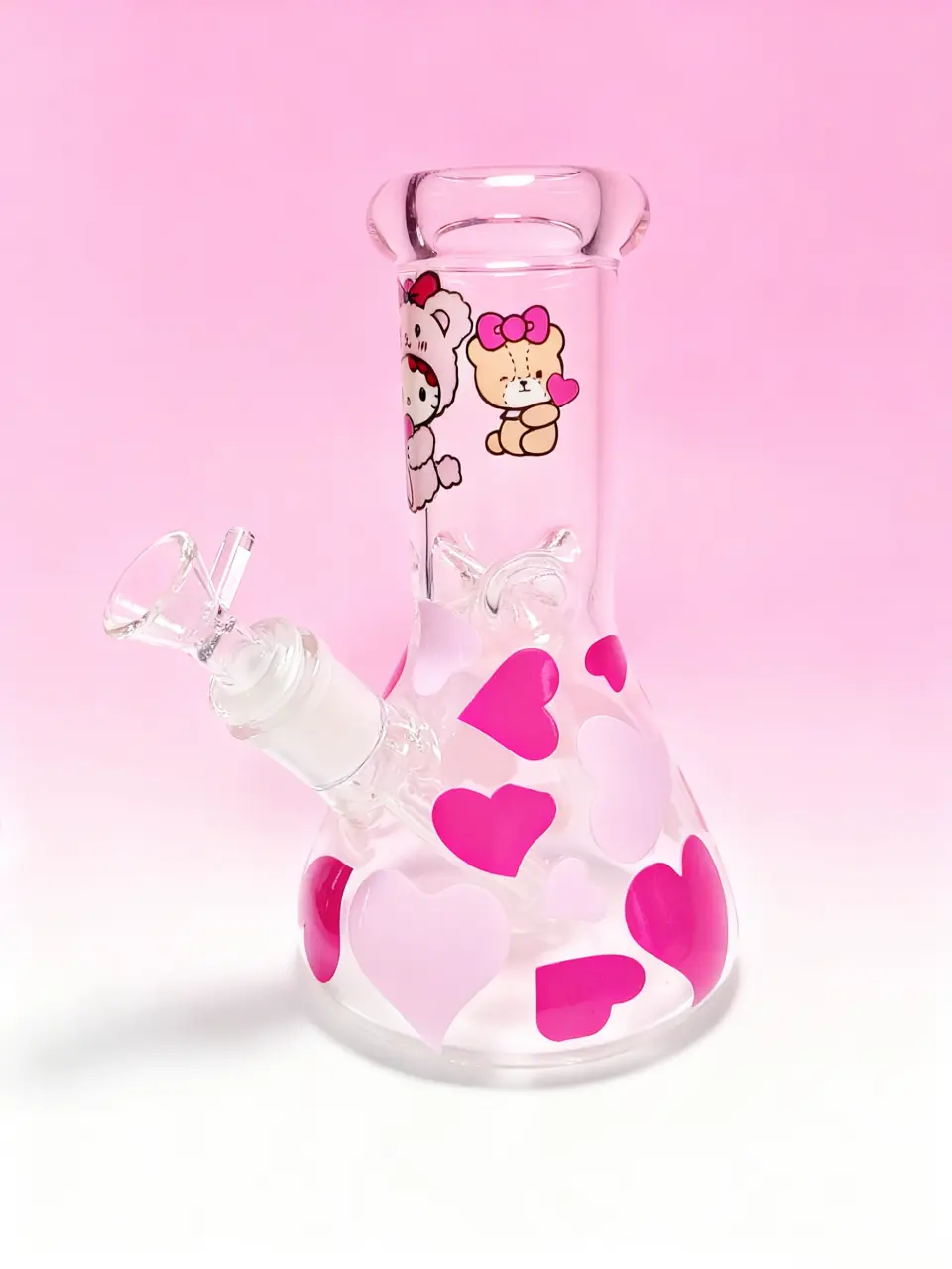 Pink Bow Friendship Hello Kitty & Bear Beaker Bong