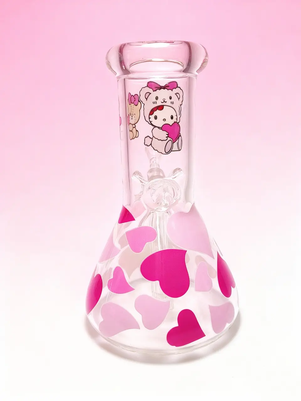 Pink Bow Friendship Hello Kitty & Bear Beaker Bong