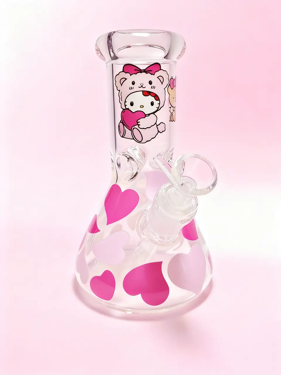 Pink Bow Friendship Hello Kitty & Bear Beaker Bong