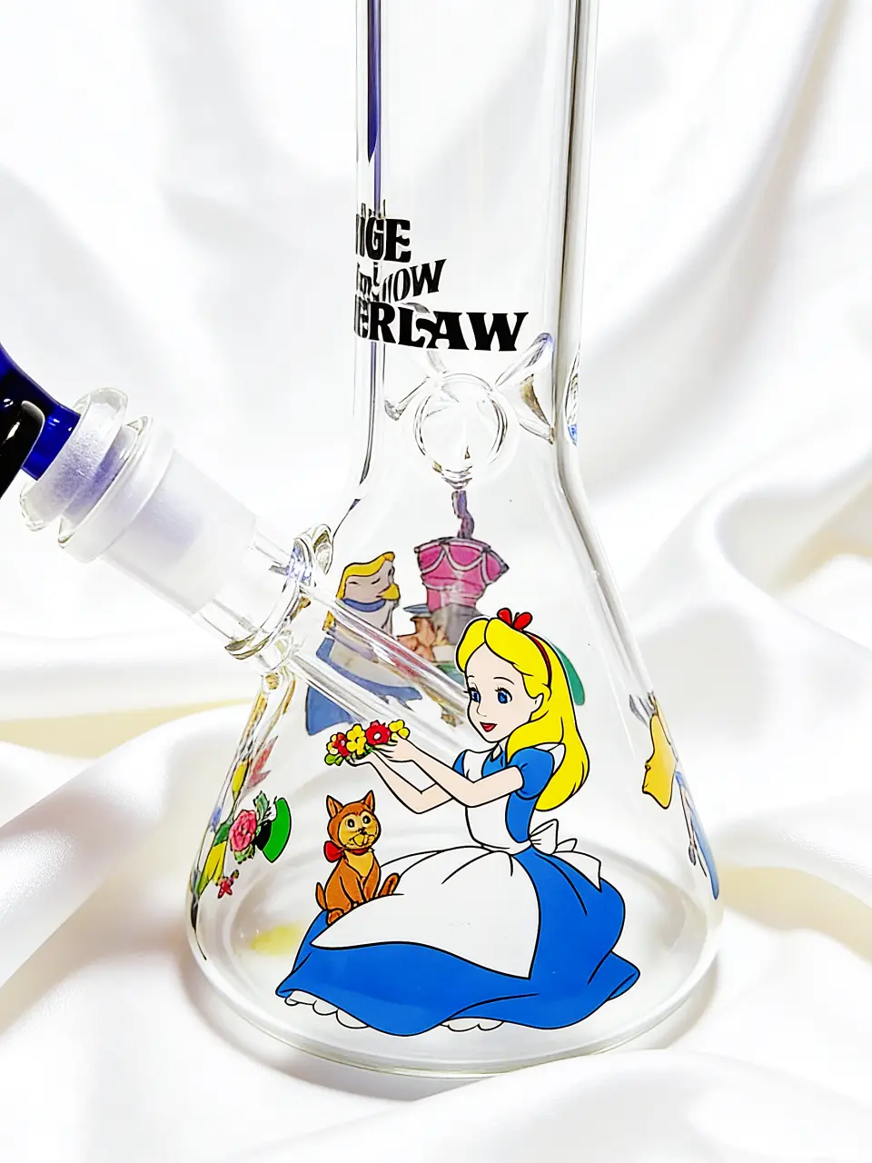 Alice in Wonderland Beaker Glass Bong