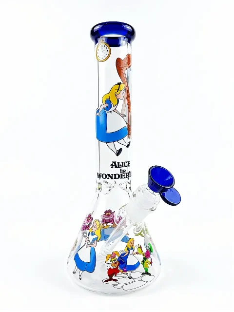 Alice in Wonderland Beaker Glass Bong