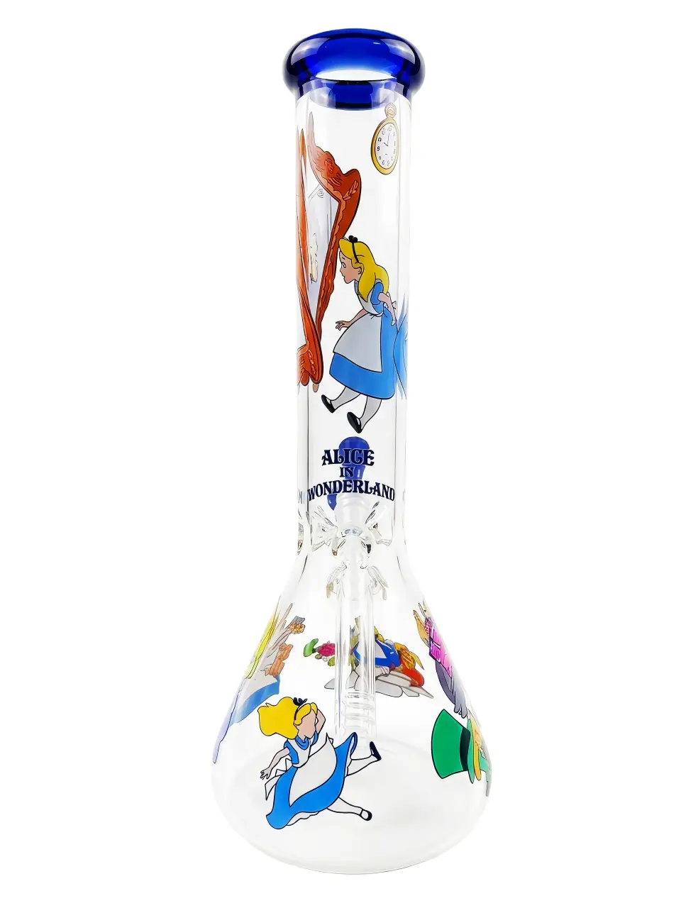 Alice in Wonderland Beaker Glass Bong