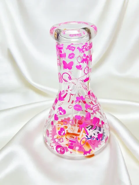 Fashion Icon Barbiecore All-Over Print Beaker Bong